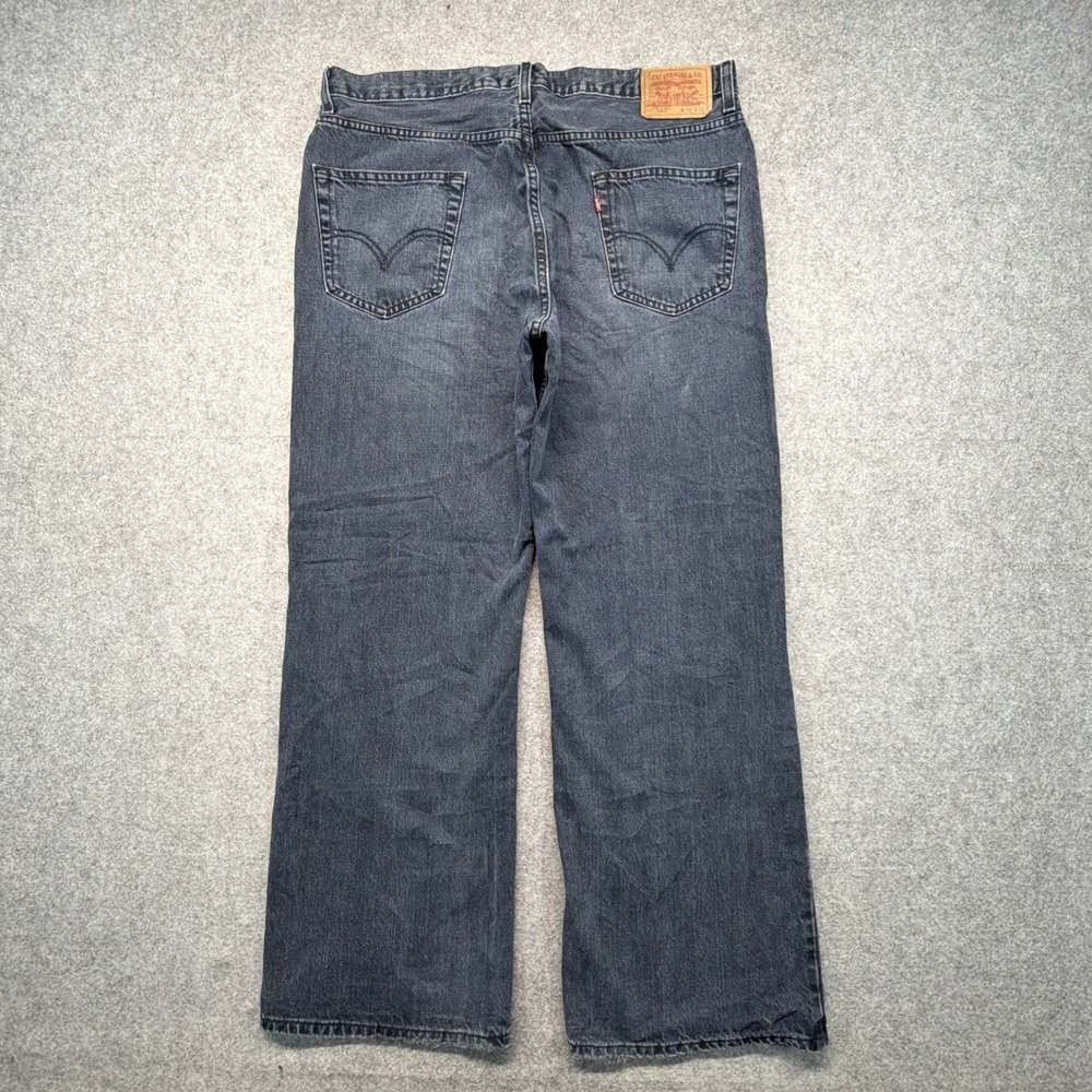 Vintage Levis 567 Loose Bootcut Jeans Men's 36x32 Dark‎ Wash Grunge Skater